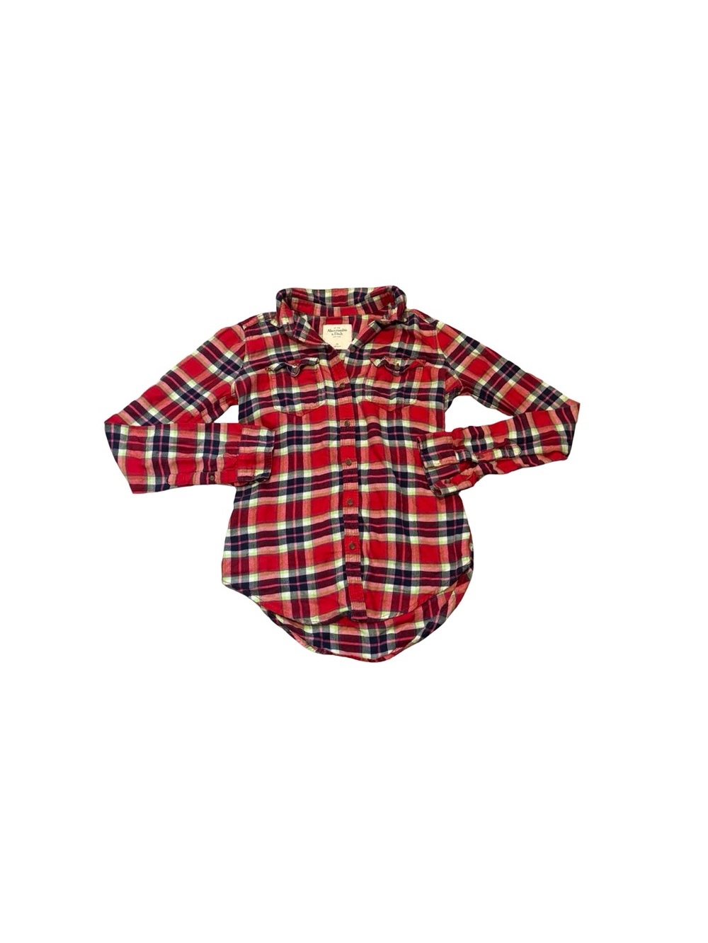 Y2K Abercrombie & Fitch Red Plaid Button-Down Shirt